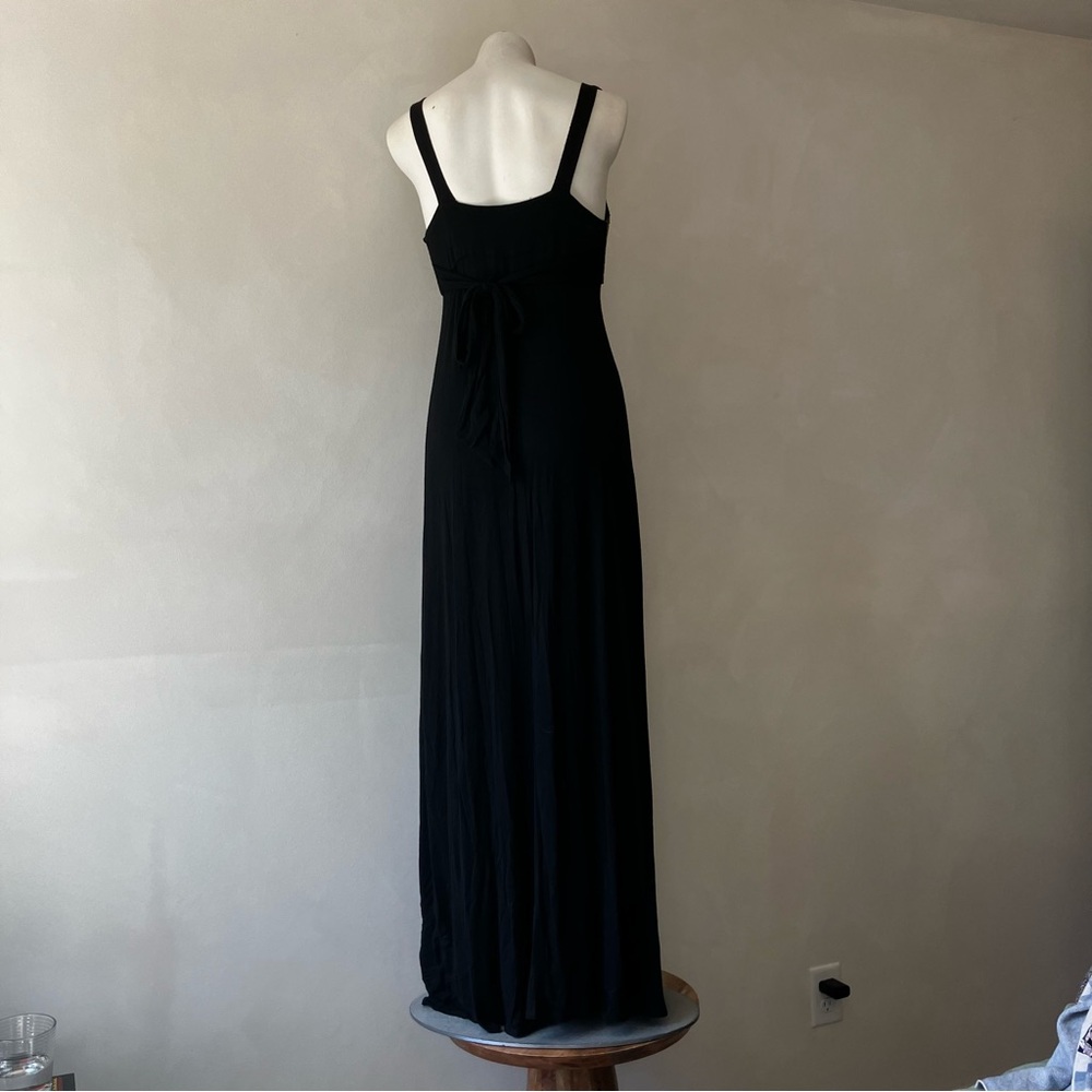 Love & Love | Vintage 90s Faux Leather Gothic Corset Top Maxi Dress - Picture 4 of 12